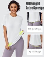 PINSPARK Soft Workout Tops for Women Short Sleeve UV Protection Shirt Quick Dry Athletic Hiking Travel Basic Tee Shirts - Image 5