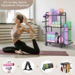 Multi-Functional Home Gym Storage Rack - Yoga Mat Storage Rack, Dumbbell Weight Rack & Workout Equipment Storage with Heavy-Duty Steel Construction for Gym Fitness Organizer - Image 3