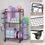 Multi-Functional Home Gym Storage Rack - Yoga Mat Storage Rack, Dumbbell Weight Rack & Workout Equipment Storage with Heavy-Duty Steel Construction for Gym Fitness Organizer - Image 7