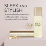 Pretty Pill Box Set - Stylish, Compact Daily Pill Organizer, Medication Pill Case, Pill Container for Vitamin Management, Pill Holder, Travel Essentials for Women & Men - Champagne - Image 4