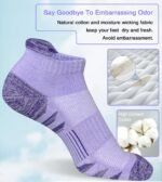 Womens Ankle Anti-blister Thick Cushioned Wicking Odor Resist Athletic Running Socks 5 Pairs - Image 6