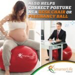 SmarterLife Exercise Ball Yoga Ball for Fitness, Balance, Stability, or Pregnancy, Gym Ball for Core Workout, Physical Therapy, Yoga Ball Chair for Office, Anti-Slip Anti-Burst - Image 5