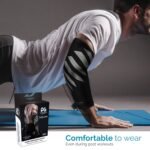 Physix Gear Workout Elbow Sleeves - Elbow Sleeves Compression for Weightlifting, Tendonitis, Bursitis, Compression Sleeves Elbow Support for Men & Women - Elbow Sleeve for Lifting, Grey/Black, XL - Image 4