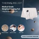 Moist Heating Pad with Auto Shut Off for Cramps and Back Pain by ThermoRelief - Extra Hot Medical Grade Pain Relieving Digital Electric Heat Therapy Pad (King Weighted) Ivory - Image 3
