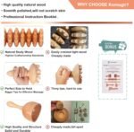 Wood Therapy Massage Tools 5-in-1 Lymphatic Drainage Massager Maderoterapia Kit Wooden Massager Body Sculpting Tools for Muscle Pain Relief, Anti-Cellulite, Body Contouring and Shaping - Image 3