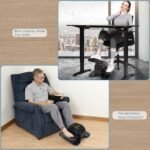 Under Desk Elliptical, Electric Seated Pedal Exerciser Quiet Compact Mini Elliptical Trainer with Display Monitor and Remote Control Home Office Leg Exercise Equipment for Seniors Adults - Image 3