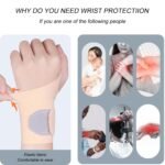 2 Pcs Ultra-Thin Wrist Brace Support for Carpal Tunnel, Pain Relief, Arthritis, Tendonitis, Elastic Wrist Wraps Right and Left Hands - Compression and Support for Fitness Enthusiasts (All Skin Tone) - Image 4