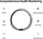 Smart Ring for Women&Men-Activity/Sleep/Heart Rate/HRV/Stress/Women's Health Tracker-IP68 Waterproof/Wearable-No Subscription Fee Required-Compatible with iPhone &Android (Silver, 9) - Image 4