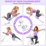 Ab Machine, Adjustable Ab Trainer Machine for Abs Workout at Home Gym, Abdominal Trainer for Stomach Workout, Foldable Abdominal Exercise Machine with Knee Protection and LCD Monitor - Image 5
