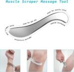 2-in-1 Stainless Steel Gua Sha Muscle Scraper Tool, Myofascial Scraping Tools for Physical Therapy, Lymphatic Drainage Massager, Soft Tissue Massage Tool (S+D) - Image 3