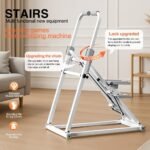 Foldable Stair Stepper Machine with Handles - Adjustable Stepper for Home Cardio, Low Impact Workout Equipment for Legs, Glutes & Weight Loss - Compact Stepping Machine, Easy Assembly White - Image 3
