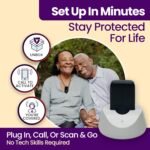 Medical Guardian MGMini | Medical Alert Device for Seniors | Water-Resistant, Emergency Call Button, 24/7 Monitoring, Step Counter, GPS Tracking | Monthly Subscription Required | Black - Image 4
