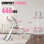 Abdominal Trainers - Adjustable Ab Trainer Machine, Foldable Abdominal Workout Equipment with Knee Protection - Home Gym Core Strength Trainer for Men & Women - Image 4