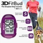 3DFitBud Simple Step Counter Walking 3D Pedometer by 3DActive with Clip, Lanyard Accurate Step Tracker Large Display, Easy to Use for Kids Men Women Adult Seniors Daily Step Tracking - A420S - Image 3