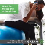 Gaiam Total Body Exercise Balance Stability Yoga Ball, Anti-Burst with Air Pump for Home, Office Chair, and Fitness - Various Sizes - Image 5