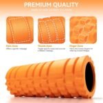 Foam Roller High Density 13" Patented Exercise Roller for Deep Tissue Muscle Massage, Muscle Massage and Myofascial Trigger Point Release, Relieves Muscle Pain, Improves Mobility (Orange) - Image 3