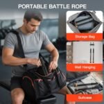 Ropeless Battle Ropes, Heavy Duty Workout Rope for Home Gym with Training Poster, Portable Arm Exerciser Rope for Strength Building, HIIT and Low-Impact Aerobic Training for Men & Women - Image 7