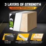 Yes4All 3-in-1 Soft-Padded Plyo Box With Wooden Core, Non-Slip Multi-Use Cushioned Plyometric Jump Box with Vinyl Cover for Jumping, Conditioning, Strength Training - 20x18x16 Inches - Image 4