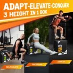 Yes4All 3-in-1 Soft-Padded Plyo Box With Wooden Core, Non-Slip Multi-Use Cushioned Plyometric Jump Box with Vinyl Cover for Jumping, Conditioning, Strength Training - 20x18x16 Inches - Image 5