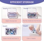 New Weekly Pill Organizer, Moisture-Proof Storage Case, Daily Travel Pill Storage Container, Travel Pill Box – Suitable for Vitamins, Dietary Supplements & Fish Oil(Purple) - Image 5