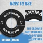 EVERYMATE Black Change Weight Plates 1.25LB 2.5LB 5LB Set Fractional Olympic Bumper Plates for Cross Training Steel Insert Strength Training - Image 6