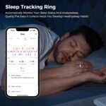 Smart Ring for Women & Men, Health Tracker Ring with Heart Rate, Blood Oxygen,Blood Pressure, IP68 Waterproof Fitness Ring, Sleep Tracker for iPhone and Android, No APP Fee (Black, 9#) - Image 5