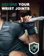 Trideer Workout Gloves for Men, Weight Lifting Gloves with Wrist Wrap Support, Full Palm Protection & Extra Grips for Weightlifting, Exercise, Cross Training, Fitness, Pull-up - Image 3