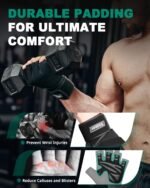 Trideer Workout Gloves for Men, Weight Lifting Gloves with Wrist Wrap Support, Full Palm Protection & Extra Grips for Weightlifting, Exercise, Cross Training, Fitness, Pull-up - Image 4