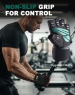 Trideer Workout Gloves for Men, Weight Lifting Gloves with Wrist Wrap Support, Full Palm Protection & Extra Grips for Weightlifting, Exercise, Cross Training, Fitness, Pull-up - Image 5