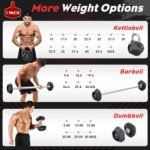 Tepemccu 4-in-1 Adjustable Kettlebell, 5.88-45lbs Kettlebells Weight Set, Adjustable Weight Kettlebell Used as Dumbbell, Barbell for Home Gym Full Body Workout - Image 5