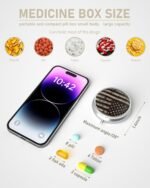 Pill Box, 3 Compartment Portable Travel Medicine Box with Mirror, Compact and Cute, Fits in Purse and Pocket, Medicine and Vitamin Organizer (American Flag) - Image 3