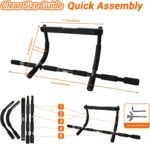 ENERGI CORE Pull Up Bar for Doorway | No-Screw Chin Up Bar with Multi-Grip Foam Handles | Heavy-Duty Home Gym Strength Training Equipment | Upper Body Workout Bar for Standard Door Frames - Image 3