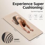 Yoga Mat 8mm Super Thick TPE Fitness Mat | SGS Certified | Non-Slip, Odorless & Tear-Resistant | Unisex with Strap | for Yoga, Pilates, Meditation & Home Workouts - Image 3