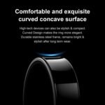 Fitness Ring - Health Tracker for Swimming & Sports, SPO₂/Sleep Monitor, 5ATM Waterproof, No Subscription, 7-Day Battery iOS Android (10 Size, Black) - Image 4