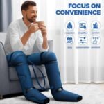 Air Compression Leg Massager with Heat - Ideal Christmas, Mother's Day and Father's Day Gifts for Men, Women, Dad, Mom - Relieves Foot and Knee Pain, Eases Varicose Veins, Cramps, Swelling and Edema - Image 6