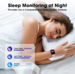 Fitness Tracker Watch, Step Tracker with Heart Rate, Blood Oxygen Sleep Monitor, 5ATM Waterproof Pedometer, Step Calorie Counter, Health Fitness Watch for Sports, Activity Tracker for Women Men - Image 6