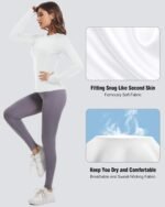 4 Pack Women's Long Sleeve Compression Shirts, Dry Fit Workout Athletic Sun Protection Cooling Tops for Yoga Running Gym - Image 5