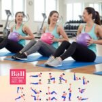 4 Pcs 9 Inch Exercise Pilates Yoga Ball Therapy Ball for Yoga Stability Barre Training Stretching Physical Posture Training Gym - Image 4