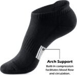 Gonii Ankle Socks Womens Running Athletic No Show Socks Cushioned 5-Pairs - Image 3