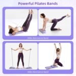 Upgrated Pilates Board,Pilates Reformer with Counter and Resistance Band,Pilates Board for Home Workout Combines Push up Board and Ab Machine for Full Body - Image 5