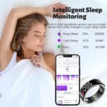 Smart Health Ring for Women Men, Smart Ring Fitness Tracker for iOS Android, Heart Rate, Blood Oxygen, Blood Pressure, Sleep Monitoring,5ATM Waterproof, No Subscription Fee (Silver, 11#) - Image 5