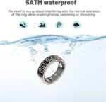 Smart Health Ring for Women Men, Smart Ring Fitness Tracker for iOS Android, Heart Rate, Blood Oxygen, Blood Pressure, Sleep Monitoring,5ATM Waterproof, No Subscription Fee (Silver, 11#) - Image 8