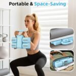 2-in-1 Adjustable Dumbbell Set, Upgraded 5 Levels Heavier Hand Weights for Women Men, Each 2.2/3.3/4.4/5.5/6.6lb, Convertible Weights Dumbbells and Kettlebell Set for Home Gym Exercise & Fitness - Image 7