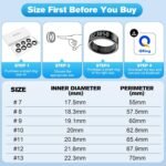 Smart Ring Health Tracker for Men/Women,Fitness Ring Sleep Tracker with LED Display Sreeen,Fast Charging,Health and Sleep Monitoring,Motion Tracking,Female Cycle,Waterproof(Black,9) - Image 3