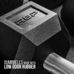 Rep Fitness Rubber Hex Dumbbell(s) - Singles (55LB +) and Pairs (5LB - 50LB) - Low Odor, Fully Knurled Handle - Image 6