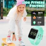 Kids Digital Watches for Boys Girls, Sports Watch with Fitness Tracker, Pedometer, Alarm Clocks, Stopwatch, No App Needed Waterproof Kids Watch, Gift for Teens Student Girls Boys Ages 5-14 - Image 3