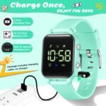 Kids Digital Watches for Boys Girls, Sports Watch with Fitness Tracker, Pedometer, Alarm Clocks, Stopwatch, No App Needed Waterproof Kids Watch, Gift for Teens Student Girls Boys Ages 5-14 - Image 4