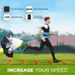 2x 20ft Agility Ladder Speed Training Set – Double Ladder Kit with 12 Cones, 4 Adjustable Hurdles, Jump Rope & Running Parachute | Agility Equipment for Soccer, Football, Basketball, Kids & Adults - Image 6