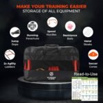 2x 20ft Agility Ladder Speed Training Set – Double Ladder Kit with 12 Cones, 4 Adjustable Hurdles, Jump Rope & Running Parachute | Agility Equipment for Soccer, Football, Basketball, Kids & Adults - Image 9