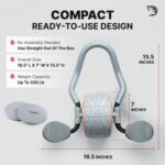 DMoose Fitness Ab Roller Wheel with Elbow Support & 2 Knee Pads - Abdominal Exercise Trainer for Core Strength Training - Ultimate Abs Workout Equipment for Home and Gym - Ab Machine for Men & Women - Image 8